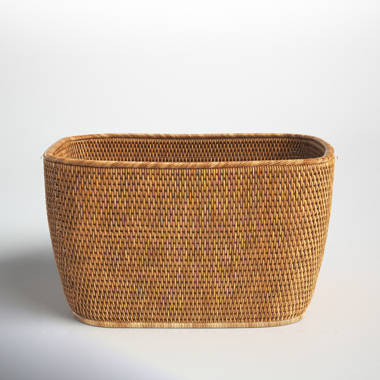 BIG WICKER BASKET: Storage Basket | Natural | Round Handled Basket | Small Dog Basket popular | Log Basket | Towel Basket | Cat Basket | Pet Basket